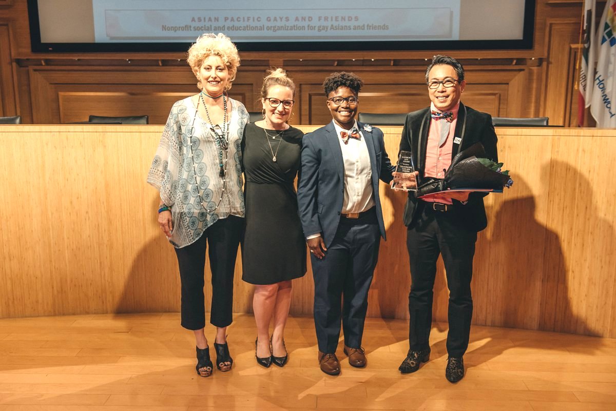A/PGF members on stage at the 2019 Rainbow Key Awards